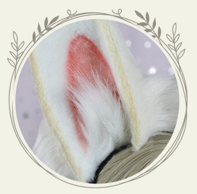 Realistic Rabbit Ears Hair Furry Cosplay Accessories 20592:284848