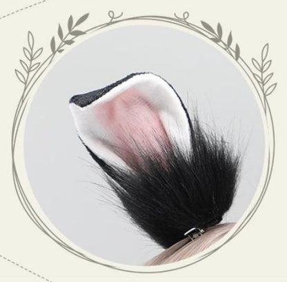 Tsukino Usagi Realistic Furry Rabbit Ears Plush Hair Clips