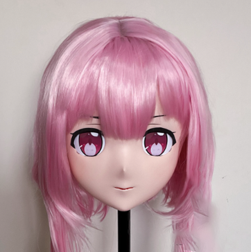 Pink Short Wig Kigurumi Mask 19140:271466