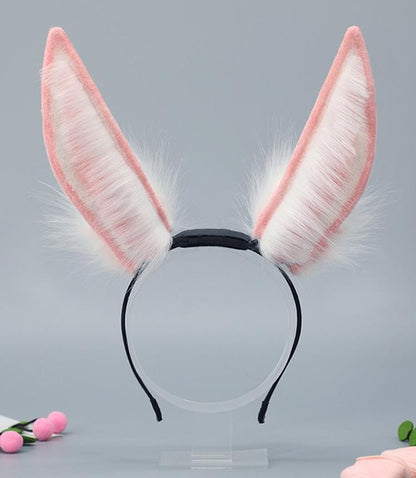 Movable and Rechargeable Electric Plush Rabbit Ear Hairband