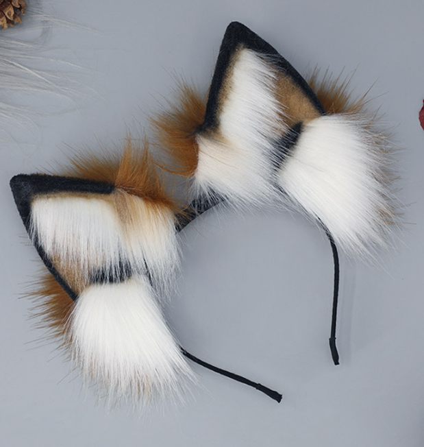 Cute Plush Red Fox Ears Hair Band Electronic Plush Accessory