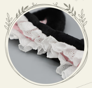 Handcrafted Plush Cat Ear Polka Dot Hair Accessories