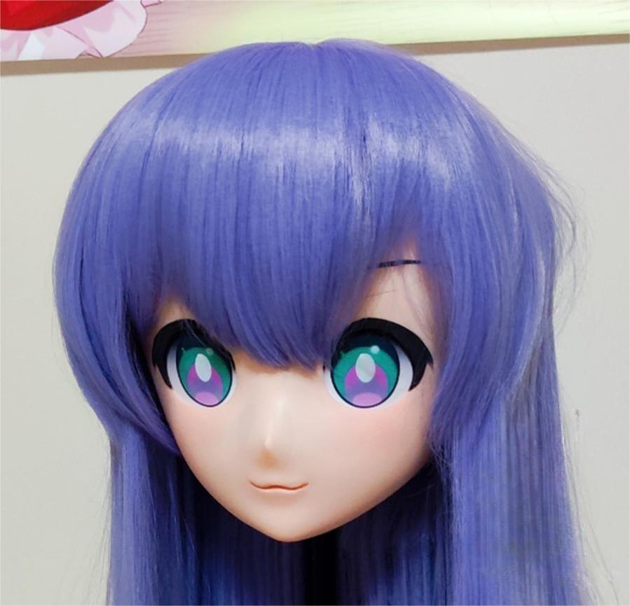 Purple Long Wig Female Kigurumi Mask 19124:290270 19124:290270