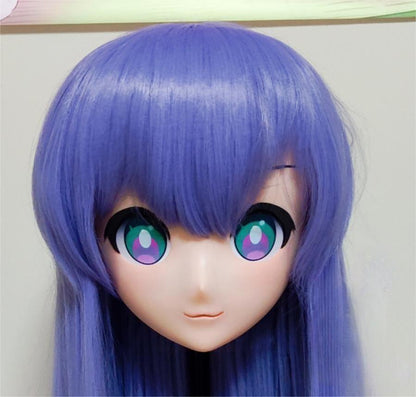 Purple Long Wig Female Kigurumi Mask 19124:290272 19124:290272