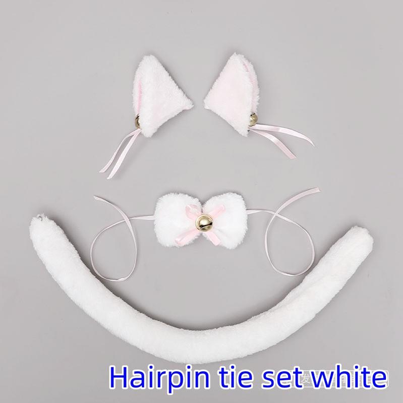 Cat Ear Headband Accessory and Cat Tail Plush Set