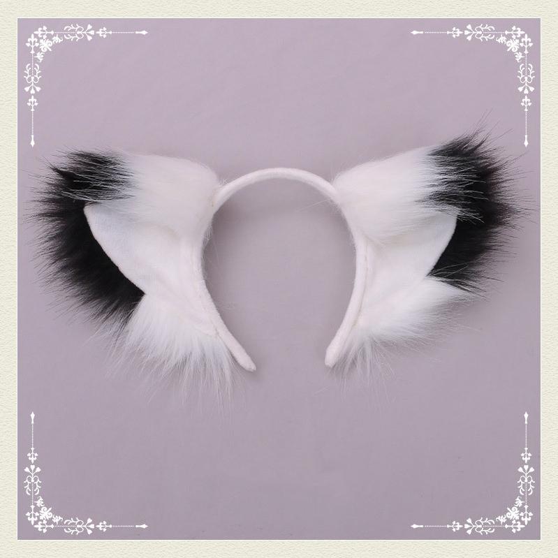 Cute Furry Fox Ear Headband - Japanese Kawaii Cosplay Accessory 20644:285542