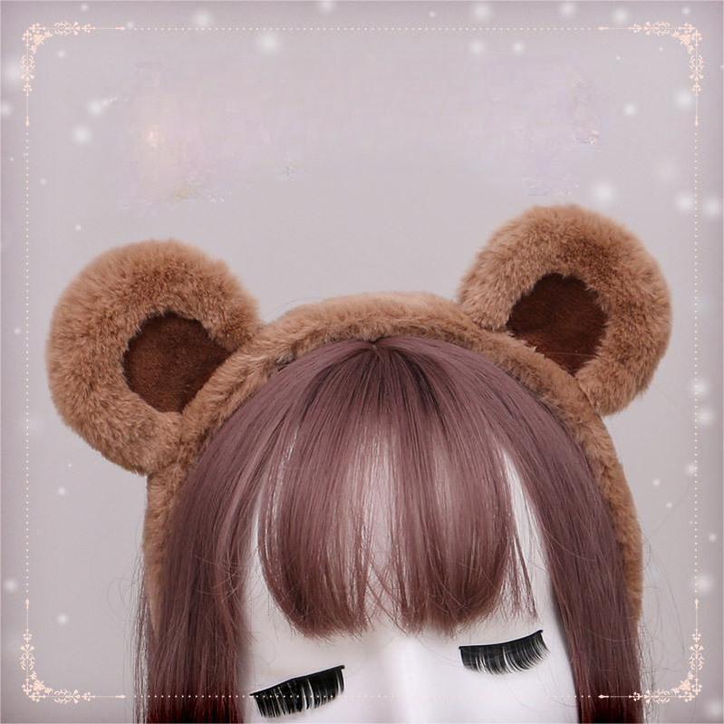 Japanese Style Cute Plush Bear Ears Kigurumi Accessories