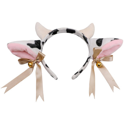 Hand-made Kawaii Plush and Soft Cow Cosplay Headwear