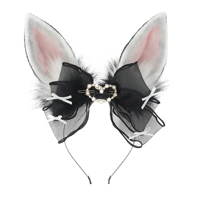 Rabbit Plush Ears Hair Lace Cosplay Accessories 20594:284858