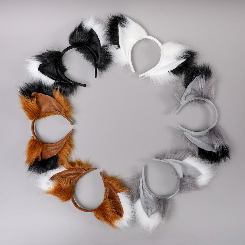 Cute Furry Fox Ear Headband - Japanese Kawaii Cosplay Accessory 20644:285536