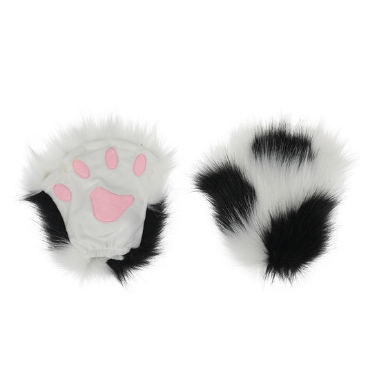 Artificial Fingertip Kawaii Plush Cat Paw Cosplay Gloves