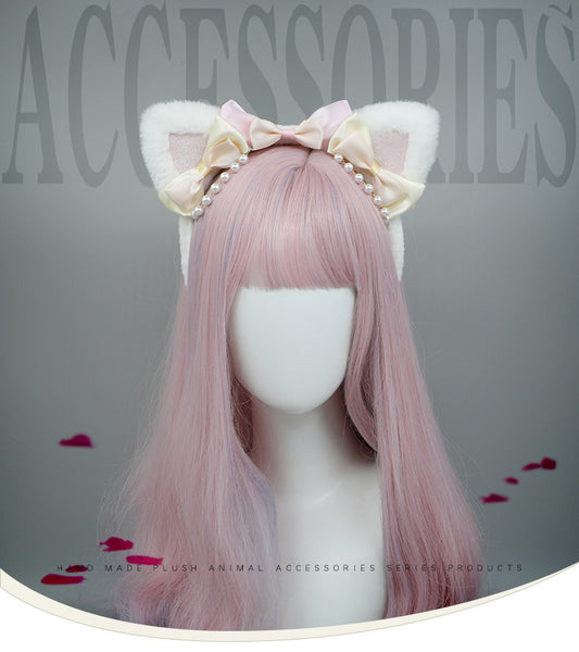 Pearl Cat Ears Haidband Fashion Animal Ears Headdress