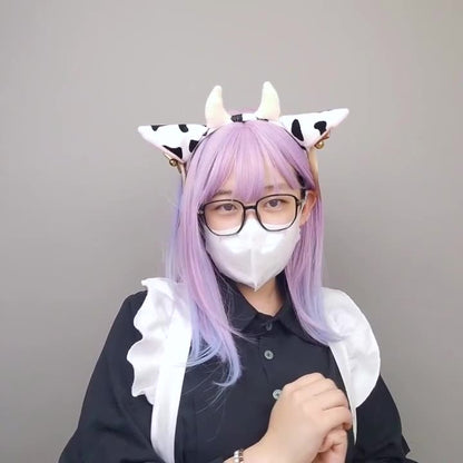 Hand-made Kawaii Plush and Soft Cow Cosplay Headwear