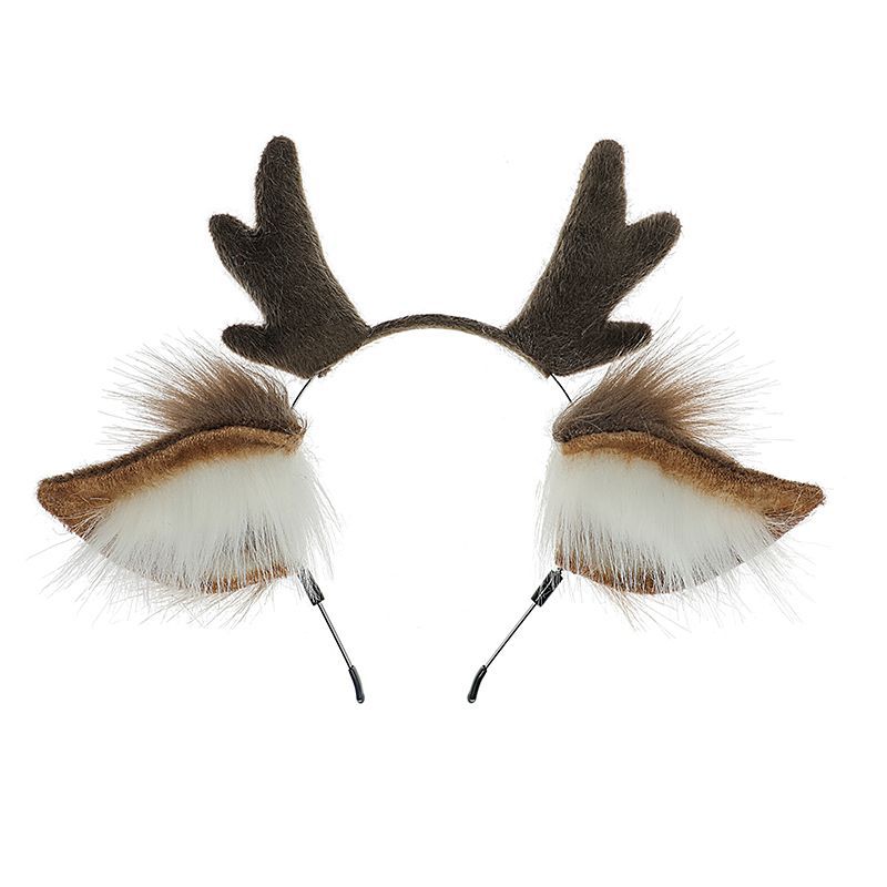 Handmade Christmas Kawaii Plush Reindeer Headdress