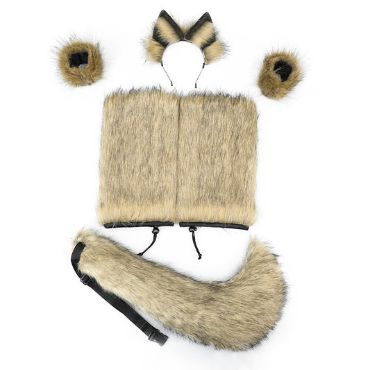 Furry Wolf Dog Kigurumi Accessories - Ears, Tail, Cuffs & Legwarmers 20634:285372