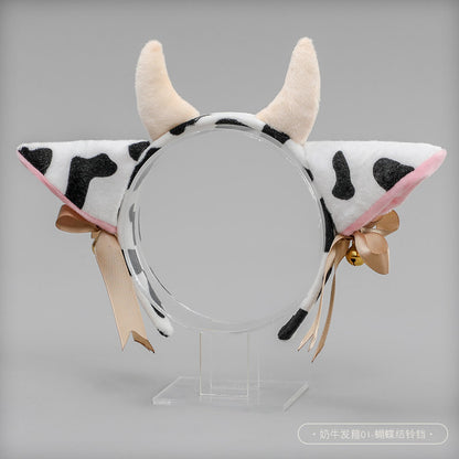 Hand-made Kawaii Plush and Soft Cow Cosplay Headwear