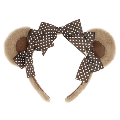 Lovely Polka Dot Bows Kigurumi Accessories  Bear Ears Hairband Multicolors 20618:285162