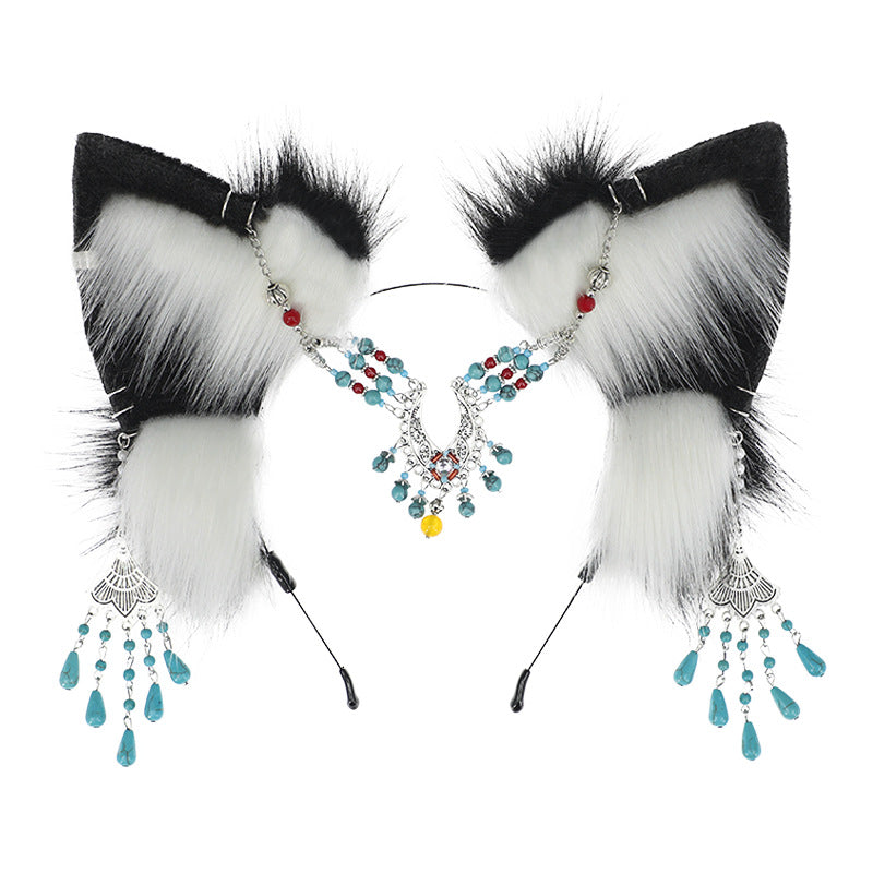 Wolf Animal Ears Ethinic Style Pendent Kigurumi Accessories 20636:285386