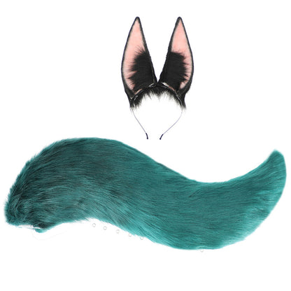 Genshin Impact Sumeru Tighnari Furry Hairband Animal Tail Set