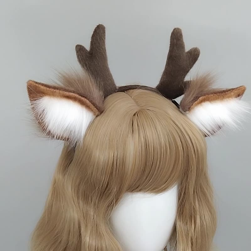 Handmade Christmas Kawaii Plush Reindeer Headdress