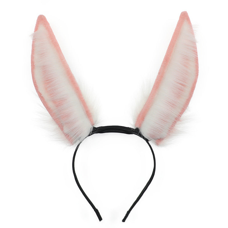 Movable and Rechargeable Electric Plush Rabbit Ear Hairband