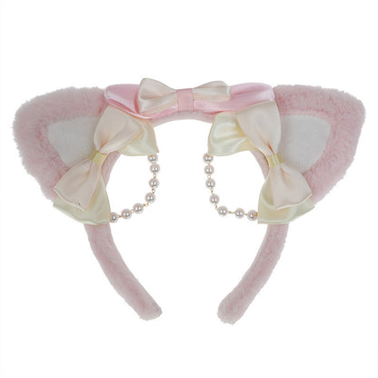 Pearl Cat Ears Haidband Fashion Animal Ears Headdress