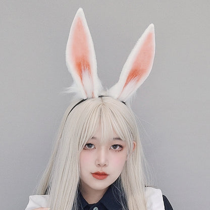 Realistic Animal Ears Bunny Headband Rabbit Ear Hairband KC Accessory