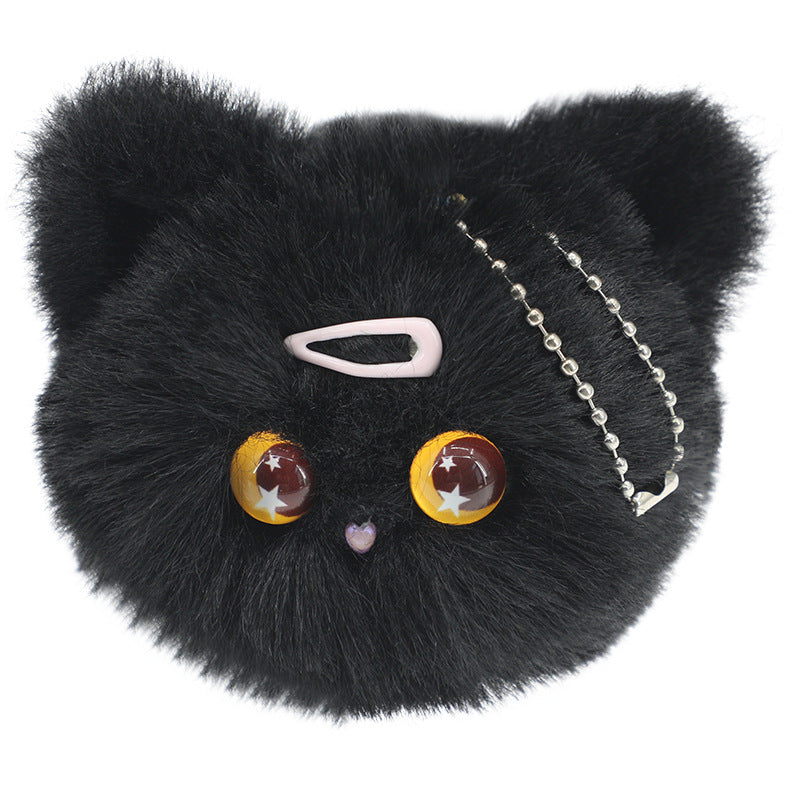 Handmade Lovely Soft Cat Ball Bag Pendant Key-chain Soft Accessories