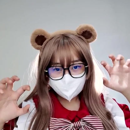 Japanese Style Cute Plush Bear Ears Kigurumi Accessories