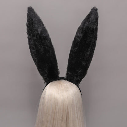 Adjustable Long Rabbit Ears Headband - Cute Bunny Kigurumi Accessory