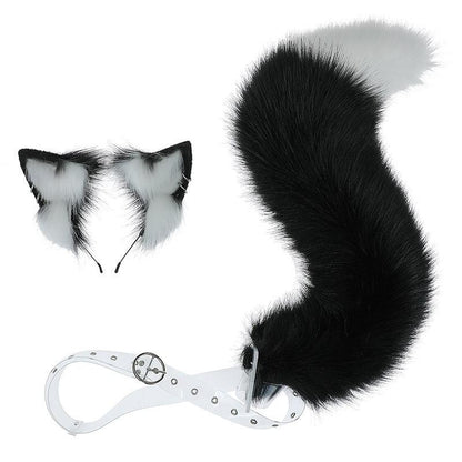 Realistic Furry Fox Ears Tail Sexy Cute Plush Accessory Set