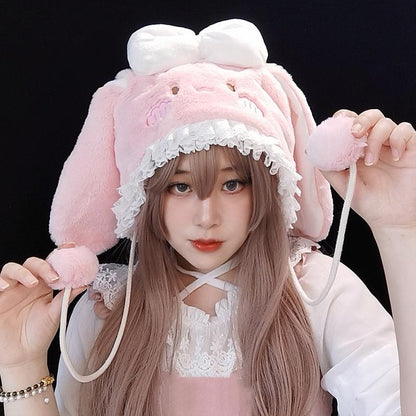 Autumn Winter Cute and Soft Rabbit Ears Warm Hat 20596:284892