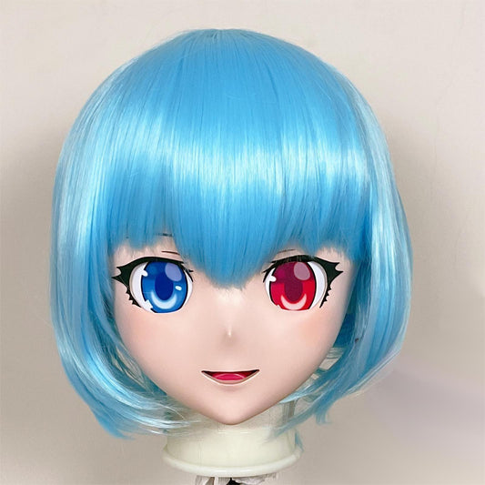 Light Blue Short Wig Female Full Kigurumi Mask (3) 19122:290264 (3) 19122:290264