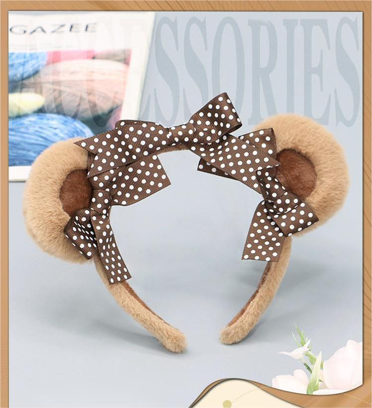 Lovely Polka Dot Bows Kigurumi Accessories  Bear Ears Hairband Multicolors 20618:285194