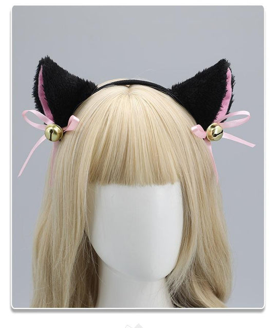 Handmade Lolita Hair Accessories Cat Ear Plush Hairband