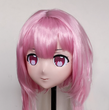 Pink Short Wig Kigurumi Mask (3) 19140:271462