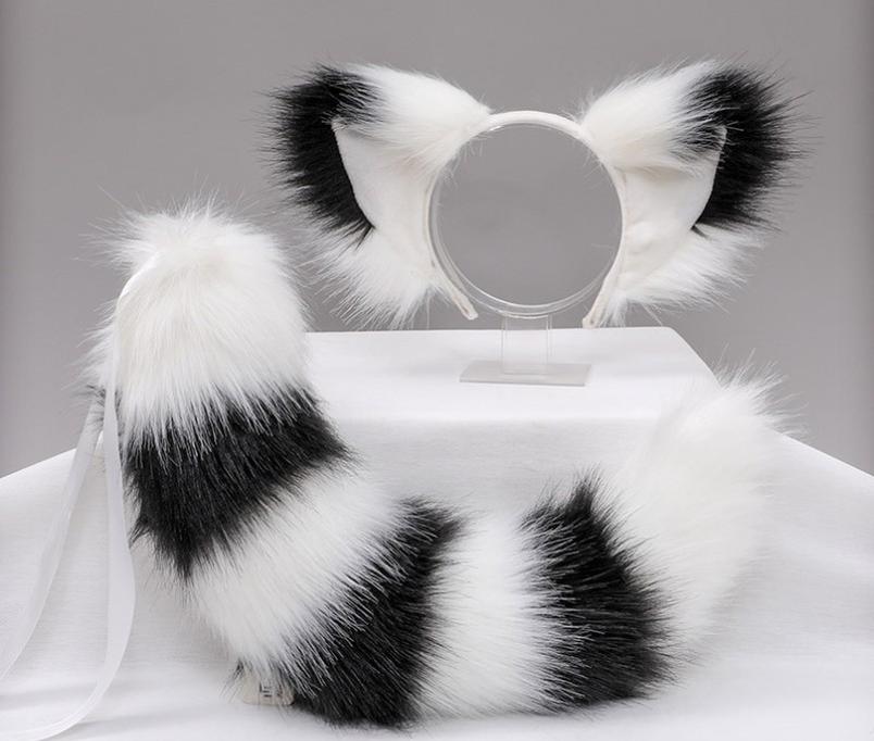 Plush Animal KC Cosplay Fox Ear and Tail Kigurumi Accessories