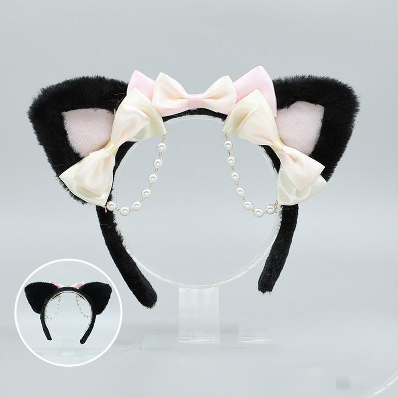 Pearl Cat Ears Haidband Fashion Animal Ears Headdress