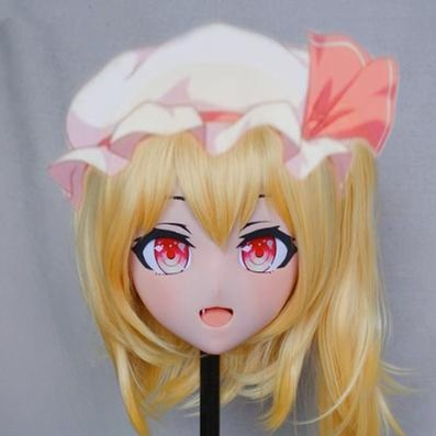 Female Yellow Mid-length Wig Anime Face Kigurumi Mask (3) 19104:276796 (3) 19104:276796