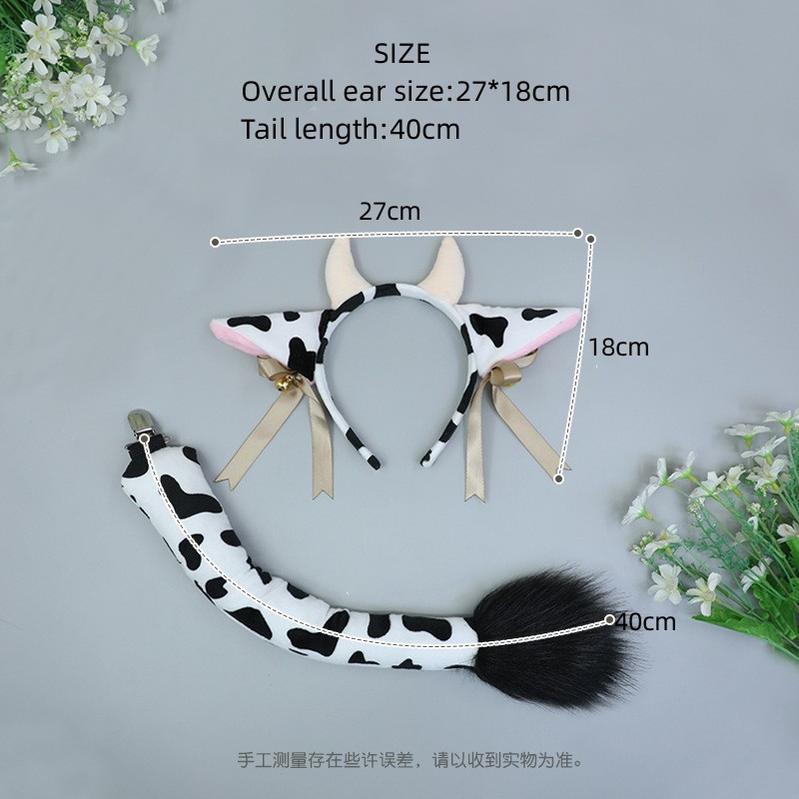 Hand-made Kawaii Plush and Soft Cow Cosplay Headwear