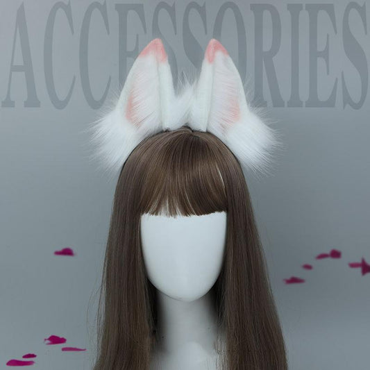 Furry Accessories Ears Hairband White Fox Kigurumi Accessories