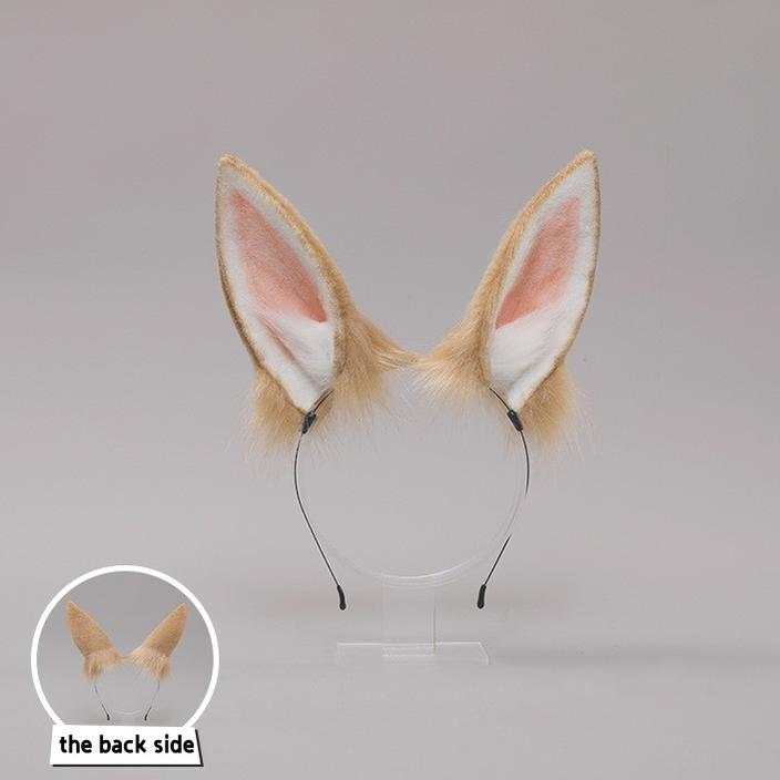 Handmade Furry Lolita Rabbit Ears Headband - Cute JK Style Accessory