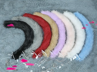 Handmade Simulation Cat Ears Plush Cat Tail Set