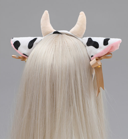 Celebration and Party Fun~ Cartoon Cow Headband and Tail Set