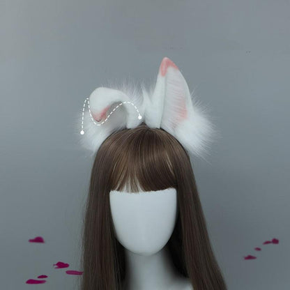 Furry Accessories Ears Hairband White Fox Kigurumi Accessories