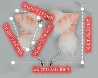 Japanese Style Handmade Simulated Cat Ear Multi-color Hairband