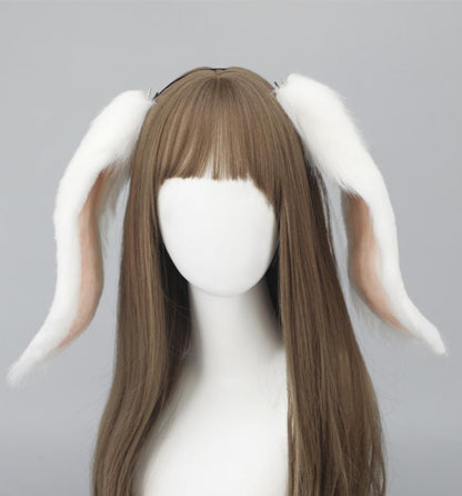 Handmade Realistic Lop Rabbits Plush Animal Ears Hairband 20614:285124