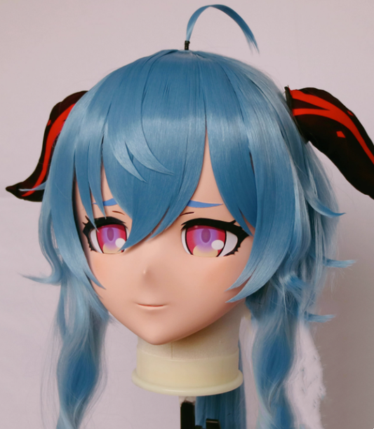 Aqua Blue Wig Kigurumi Mask