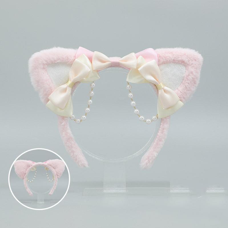 Pearl Cat Ears Haidband Fashion Animal Ears Headdress