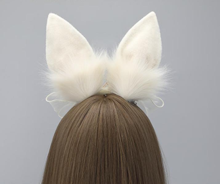 Rabbit Plush Ears Hair Lace Cosplay Accessories 20594:284870